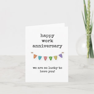 Carte d'anniversaire de travail, chanceux de vous