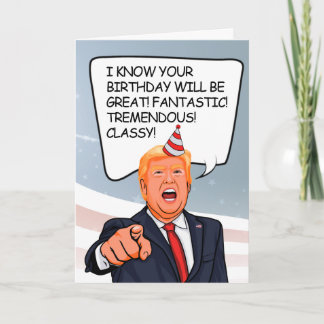 Carte d'anniversaire de Trump - Fêtons-nous avec b