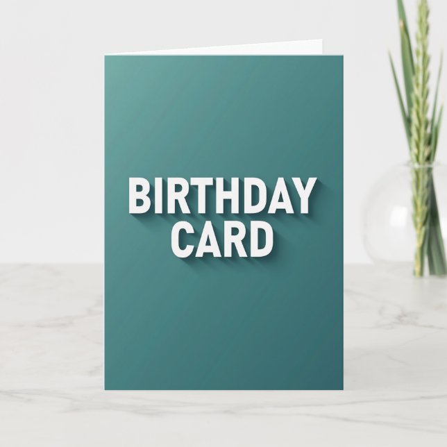 Carte d'anniversaire de type blanc (Devant)