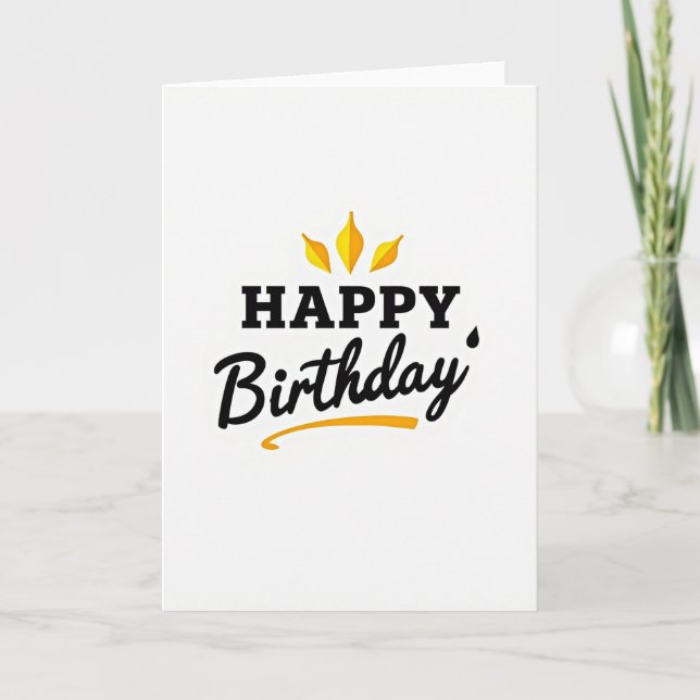 Carte d'anniversaire de type doré (Devant)