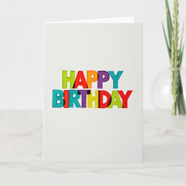 Carte d'anniversaire de type vibrant (Devant)