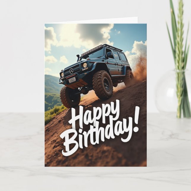 Carte d'anniversaire de véhicule tout-terrain (Devant)