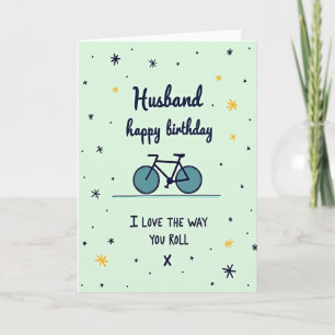 Carte d'anniversaire de vélo pour mari