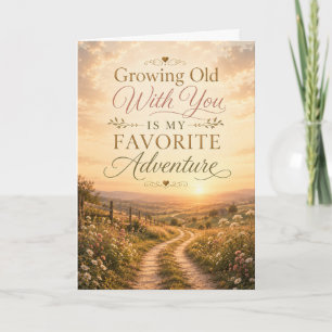 Carte d'anniversaire de vieillissement ensemble