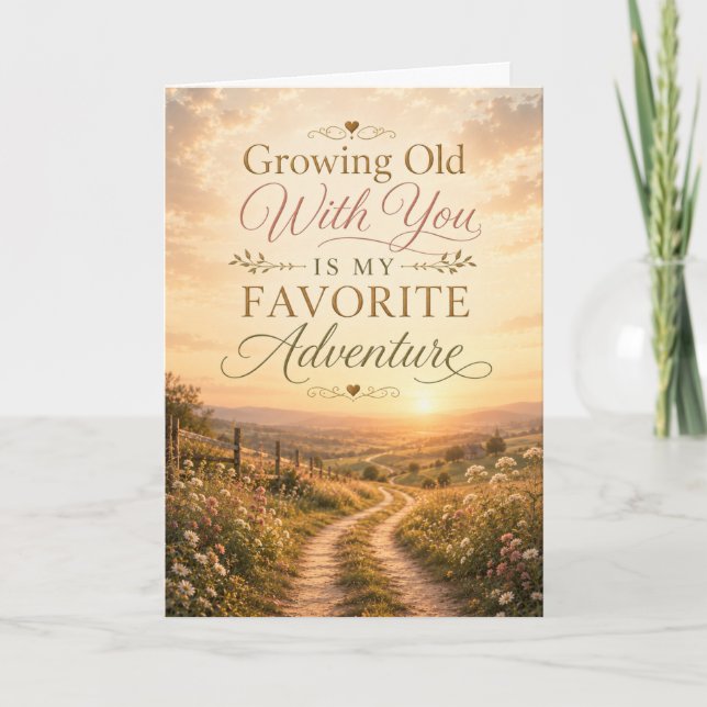 Carte d'anniversaire de vieillissement ensemble (Devant)