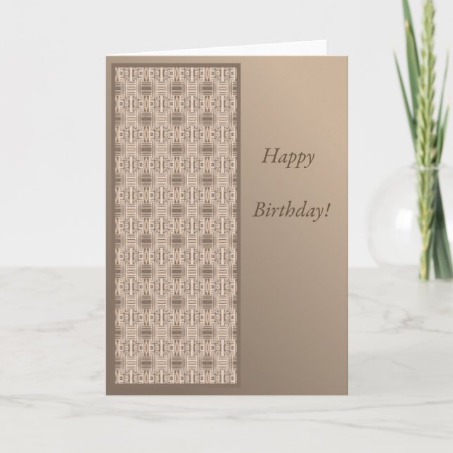 Carte d'anniversaire de villa d'océan de terrasse (Devant)
