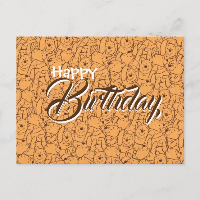 carte d'anniversaire de voeux Wenny l'ours en pelu (Devant)