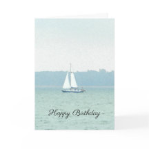 Carte d'anniversaire de voilier sur le Solent