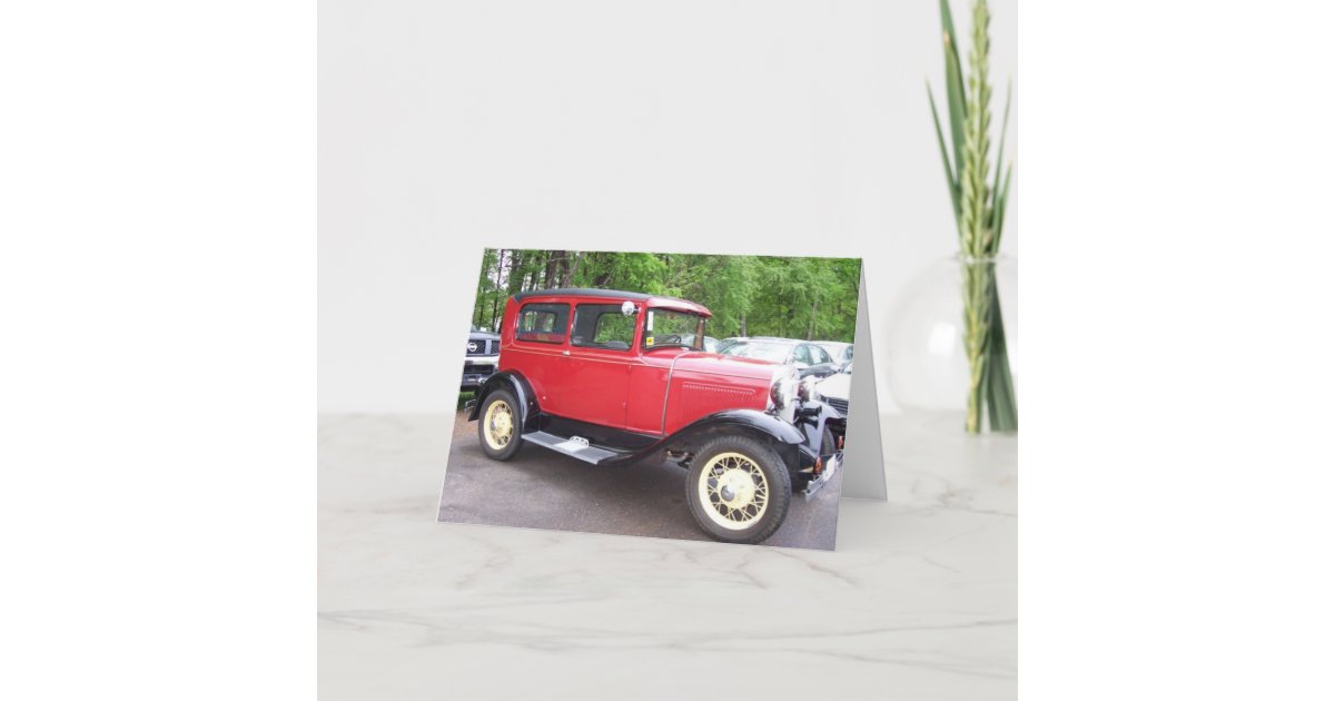 Carte D Anniversaire De Voiture Ancienne Zazzle Fr