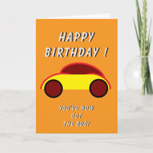 Carte d'anniversaire de voiture classique