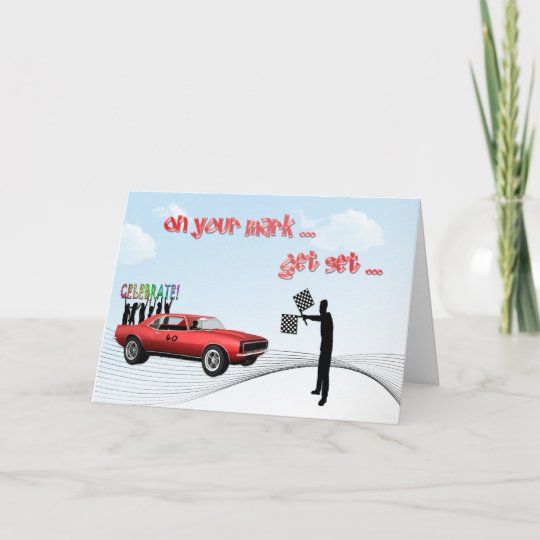 Carte D Anniversaire De Voiture De Course Zazzle Fr