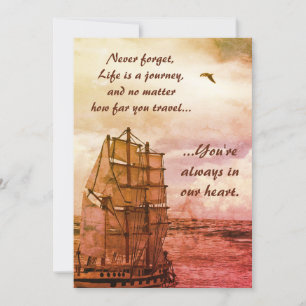 Carte d'anniversaire de voyage de vie