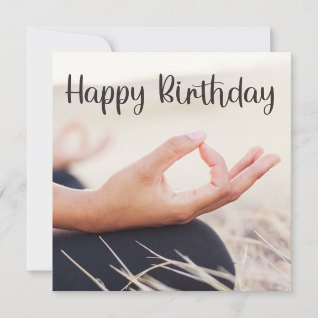 Carte d'anniversaire de yoga pour les amateurs de  (Devant)