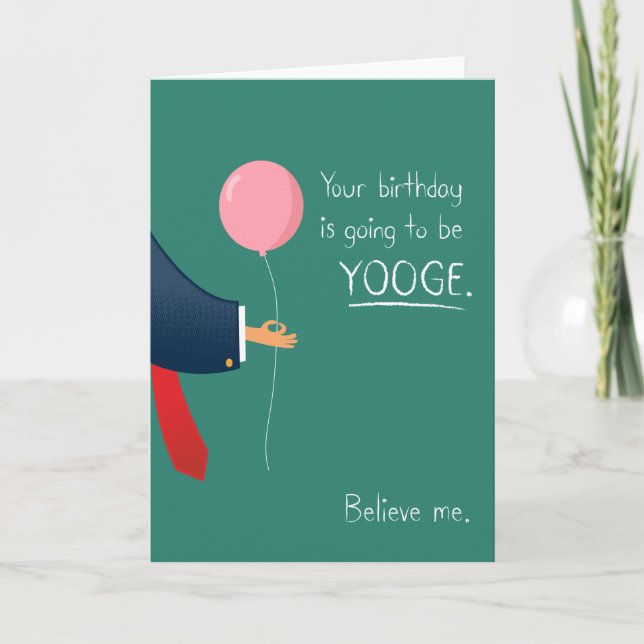 Carte d'anniversaire de YOOGE ! (Devant)