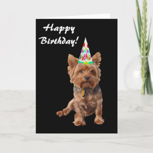 Carte d'anniversaire de Yorkshire Terrier de