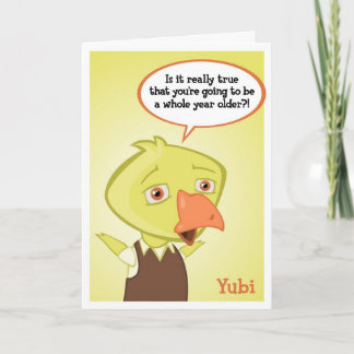Carte d'anniversaire de Yubi