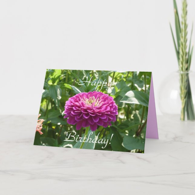 Carte d'anniversaire de Zinnia (Devant)
