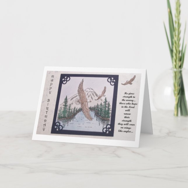 Carte d'anniversaire d'Eagle (Devant)