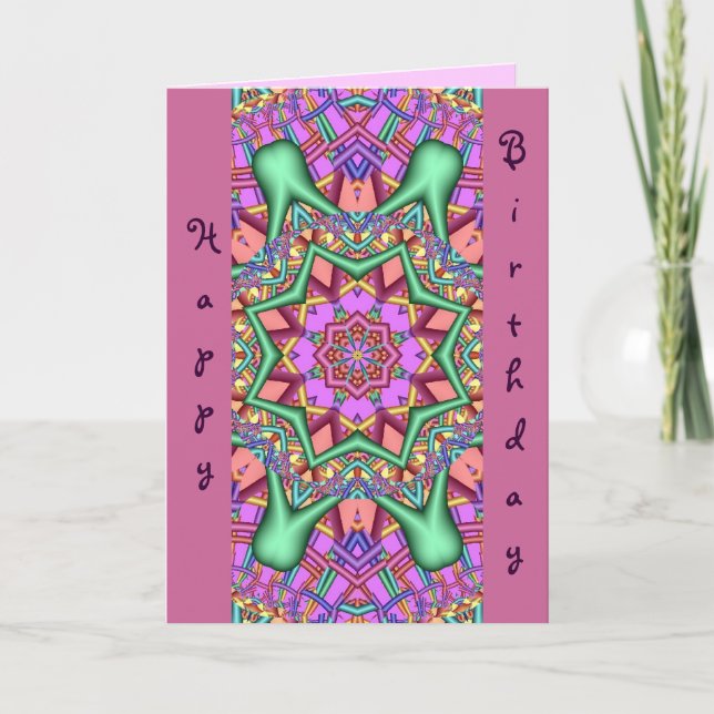 Carte d'anniversaire décorative pour elle (Devant)