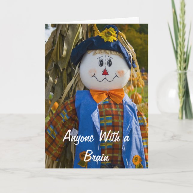 Carte d'anniversaire d'épouvantail (Devant)