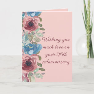 Carte d'anniversaire des 25 ans d'amour d'un coupl