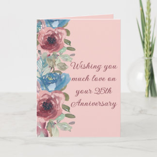 Carte d'anniversaire des 25 ans d'amour d'un coupl