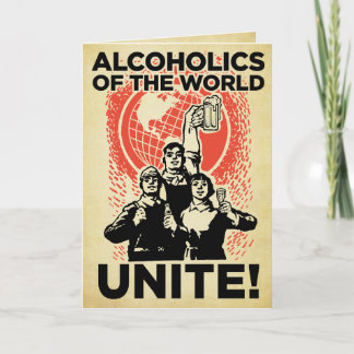 Carte d'anniversaire des alcooliques du monde