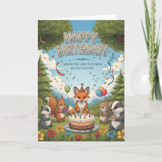 Carte d'anniversaire des amis de la forêt