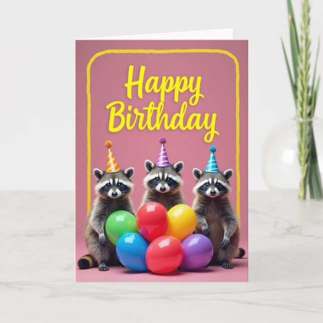 Carte d'anniversaire des amis de la forêt (Devant)