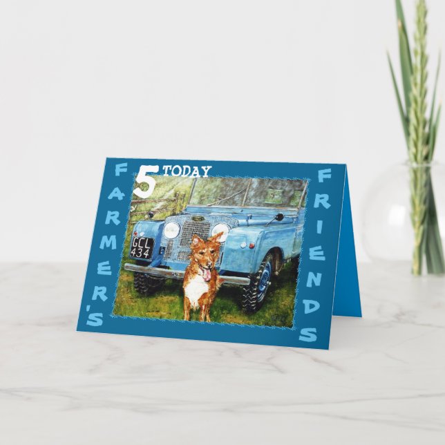 Carte d'anniversaire des amis des agriculteurs (Devant)