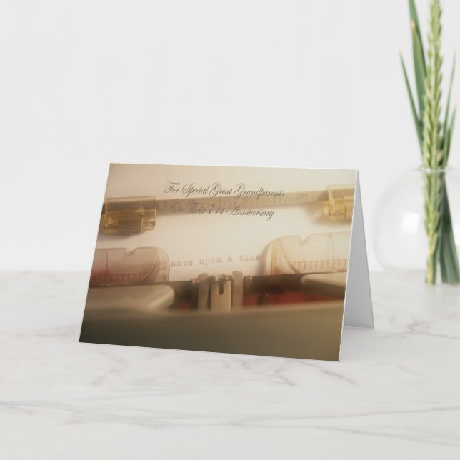 Carte d'anniversaire des arrière-grands-parents 71 (Devant)