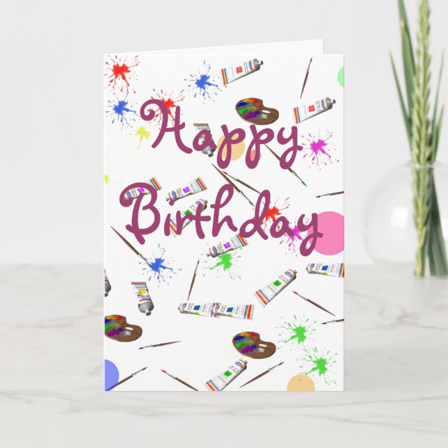 Carte d'anniversaire des artistes (Devant)