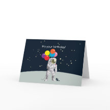 Carte d'anniversaire des astronautes