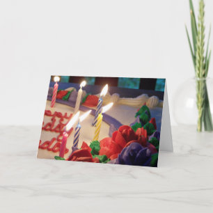 Carte d'anniversaire des bougies