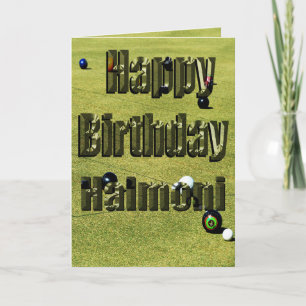Carte d'anniversaire des Bowles de pelouse Halmoni