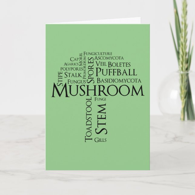 Carte d'anniversaire des champignons de Word (text (Devant)
