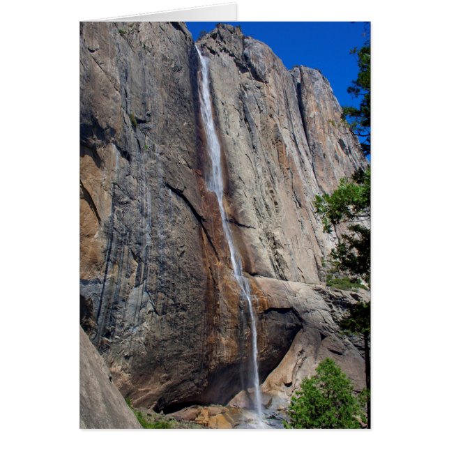 Carte d'anniversaire des chutes Yosemite supérieur (Devant)