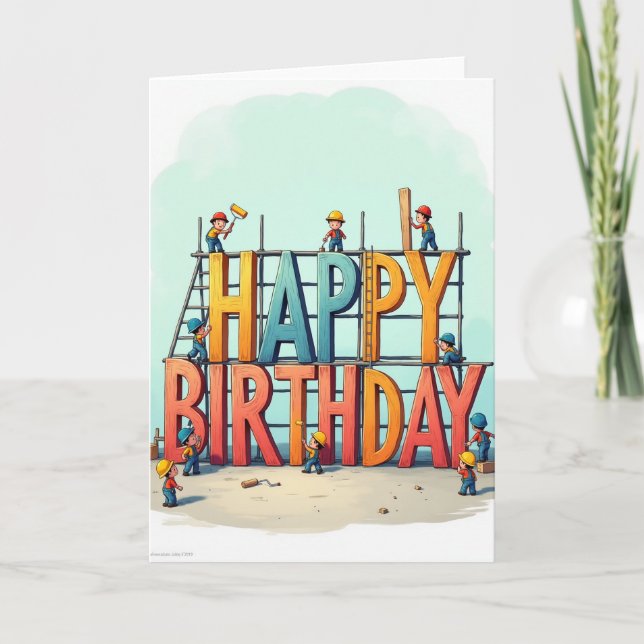 Carte d'anniversaire des constructeurs (Devant)