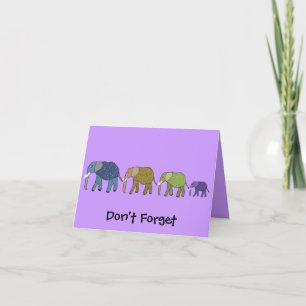 Carte d'anniversaire des éléphants africains