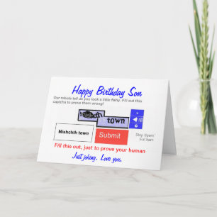 Carte d'anniversaire des Fils Amusants. Êtes-vous