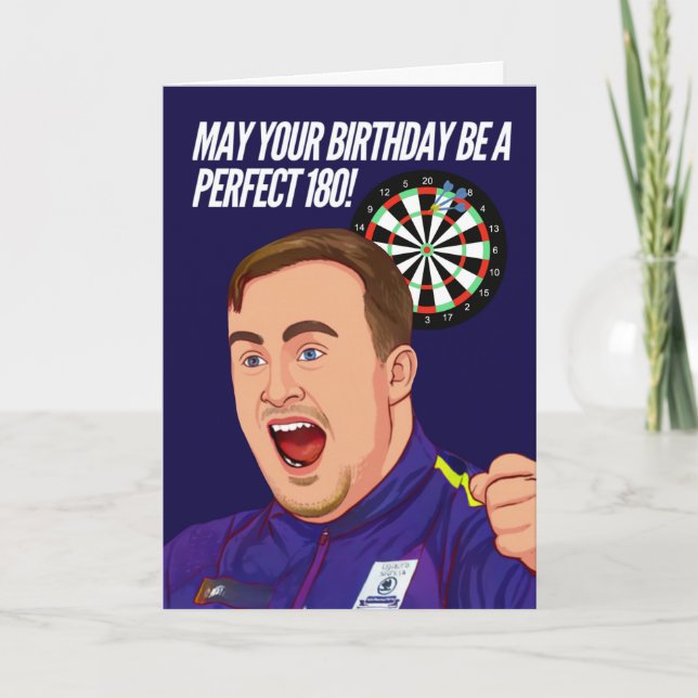 Carte d'anniversaire des fléchettes (Devant)