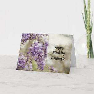 Carte d'anniversaire des fleurs Wisteria Art