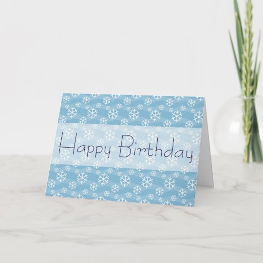 Carte D Anniversaire Des Flocons D Hiver Zazzle Fr