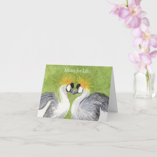 Carte d'anniversaire des grues (Orchidée)