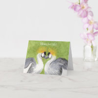 Carte d'anniversaire des grues