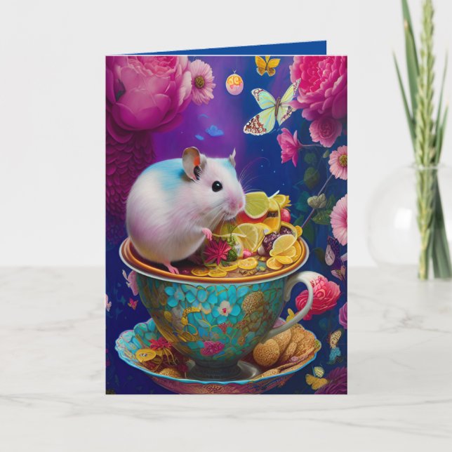 Carte d'anniversaire des hamsters syriens sympa (Devant)