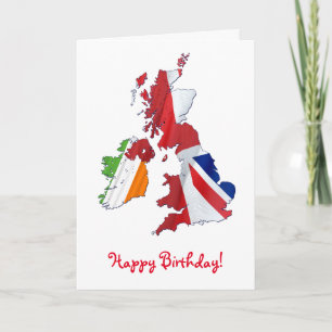 CARTE D'ANNIVERSAIRE DES ÎLES BRITANNIQUES PERSONN