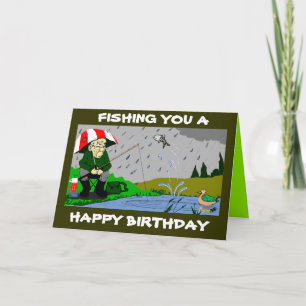 CARTE D'ANNIVERSAIRE DES PÊCHEURS