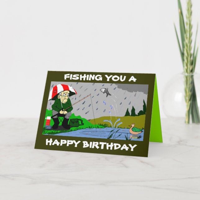 CARTE D'ANNIVERSAIRE DES PÊCHEURS (Devant)