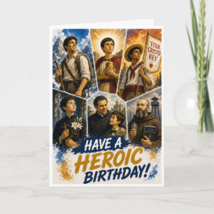 Carte d'anniversaire des saints héroïques